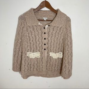 odille Beige Cape Sweater